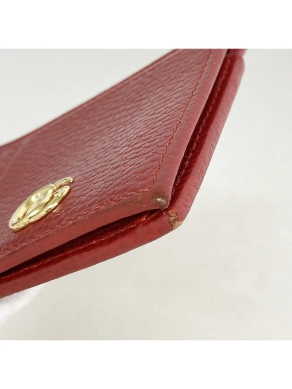★SOLD★ Gucci Coin Case GG Marmont Leather Red Gold - Picture 6 of 10